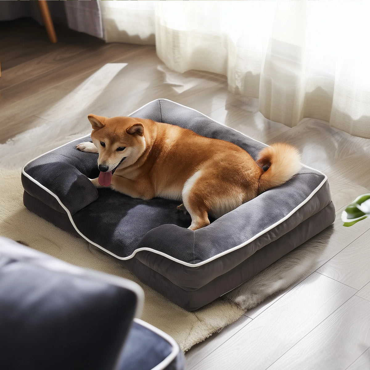 42x32 Inch XL Memory Foam Dog Bed with Washable Cover