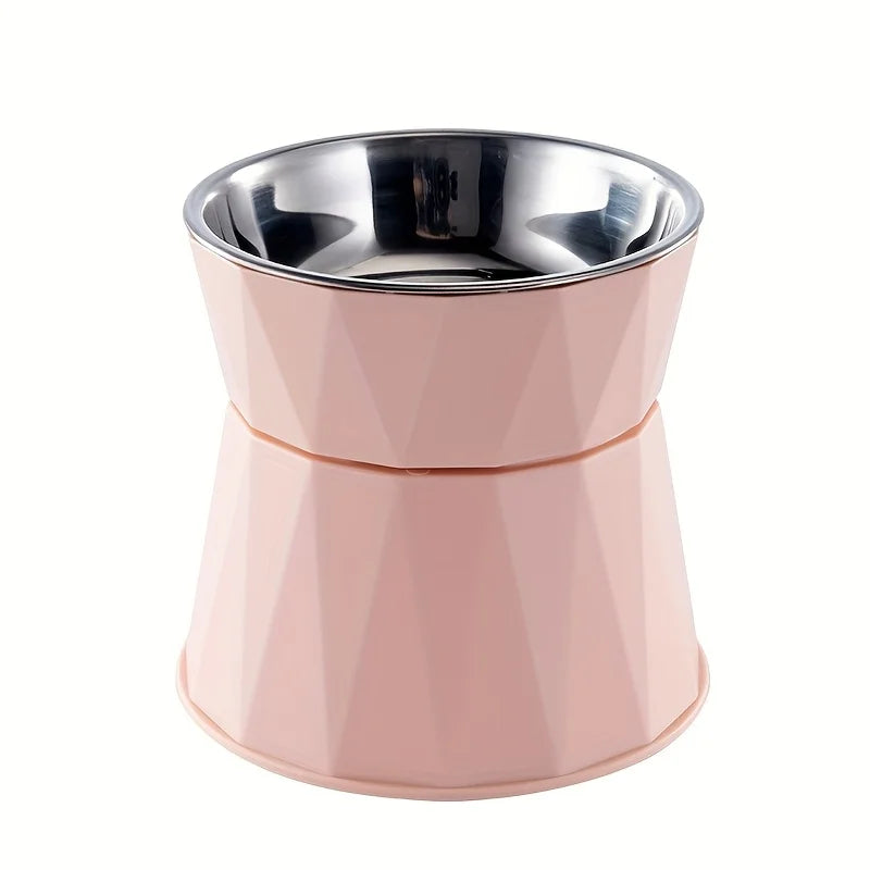 Stainless Steel Elevated Pet Bowl for Dogs & Cats