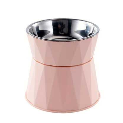 Stainless Steel Elevated Pet Bowl for Dogs & Cats