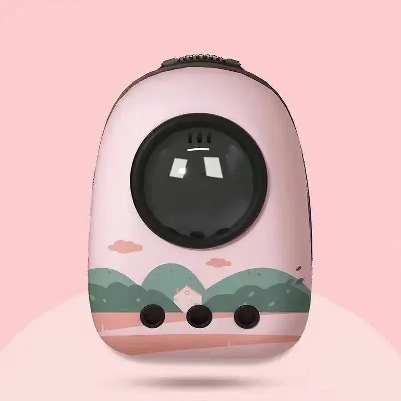 Transparent Space Capsule Pet Backpack for Small Dogs Cats