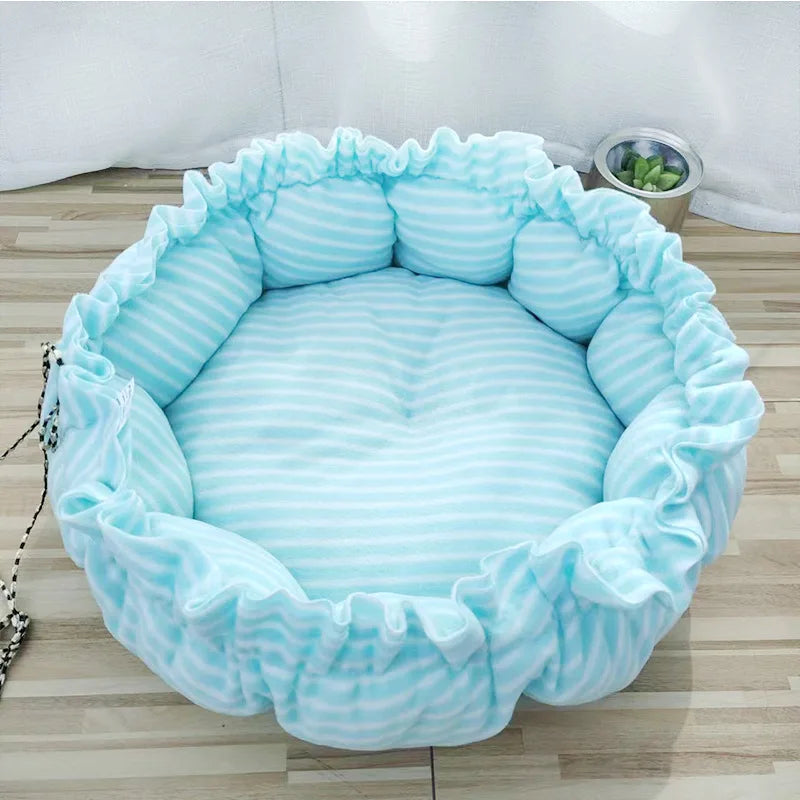 Adjustable Drawstring Soft Warm Pet Nest Bed for Cats