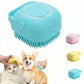 Silicone Pet Bath Brush with Shampoo Dispenser for Dogs & Cats