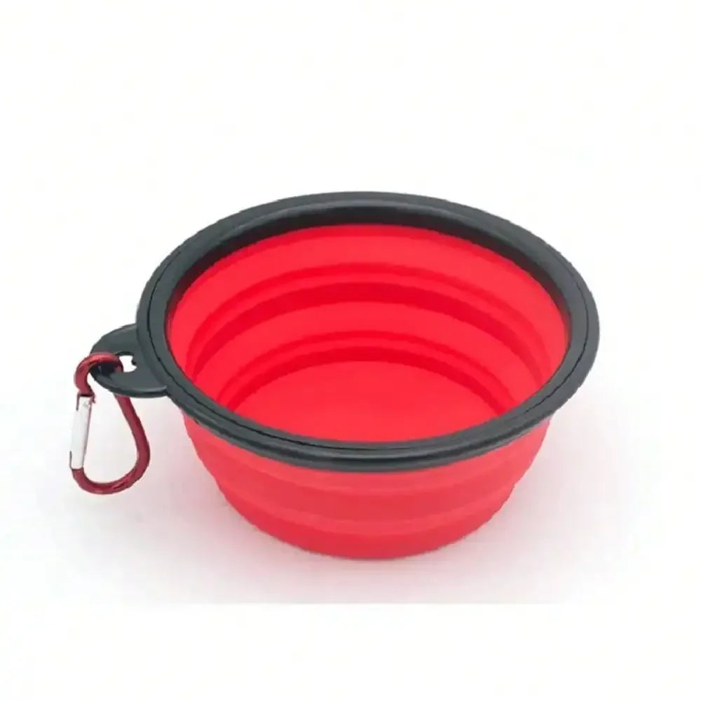 2-in-1 Folding Silicone Pet Feeder Bowl for Travel
