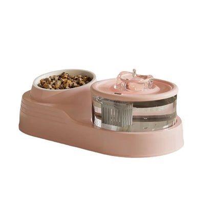 USB 2-in-1 Pet Water Fountain with Filter and Quiet Pump