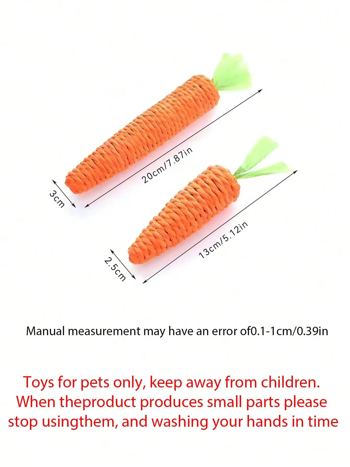 Carrot Sisal Cat Toy with Sound for Scratching and Chewing