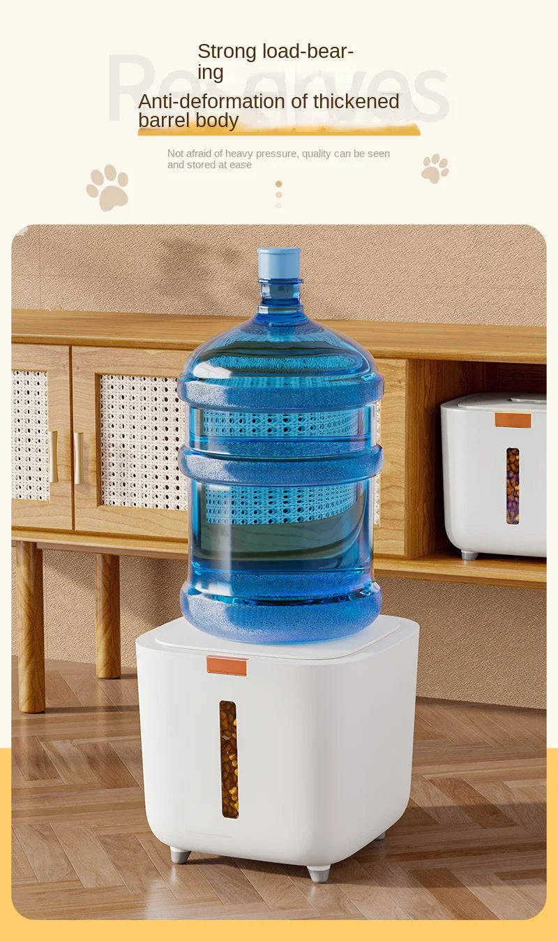 Large Pet Food Storage Barrel with Sealed Moisture-Proof Design