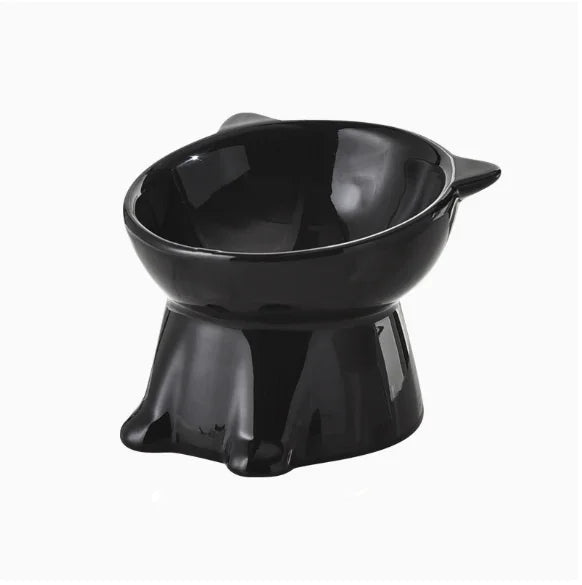 Black White Universal Pet Bowl for Cats and Dogs