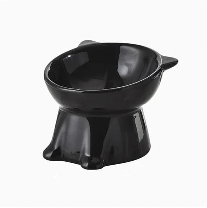 Black White Universal Pet Bowl for Cats and Dogs