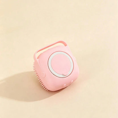 Silicone Pet Bath Brush with Shampoo Dispenser for Dogs & Cats