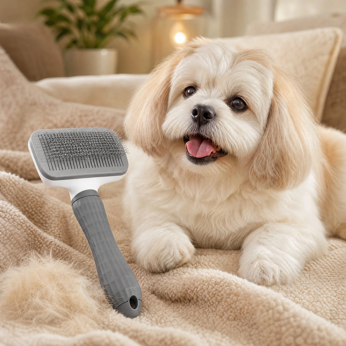 Universal Pet Detangling Brush for Long and Short Hair