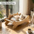 2-in-1 Solid Wood Cat Scratcher Bed with Full Sisal Surface