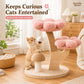 28.35-Inch Flower Cat Tree with Scratching Post and Toys