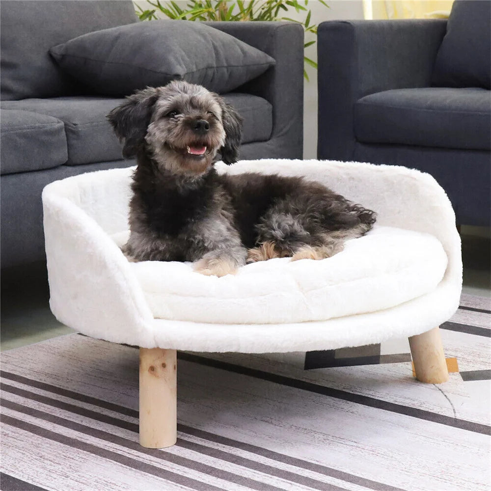 Ultra Soft Elevated Pet Sofa Bed with Waterproof Cushion