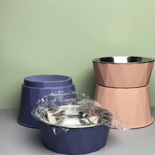 Stainless Steel Elevated Pet Bowl for Dogs & Cats