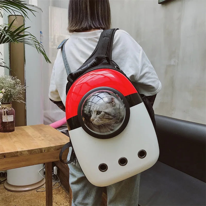 Transparent Space Capsule Pet Backpack for Small Dogs Cats