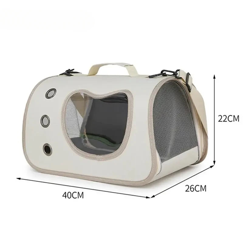 Foldable Breathable Pet Carrier Shoulder Bag for Cats Dogs