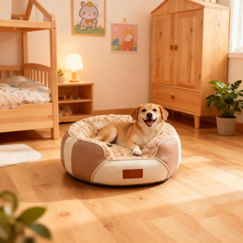 Thick Insulated Leather Pet Bed Mat for Cats and Dogs