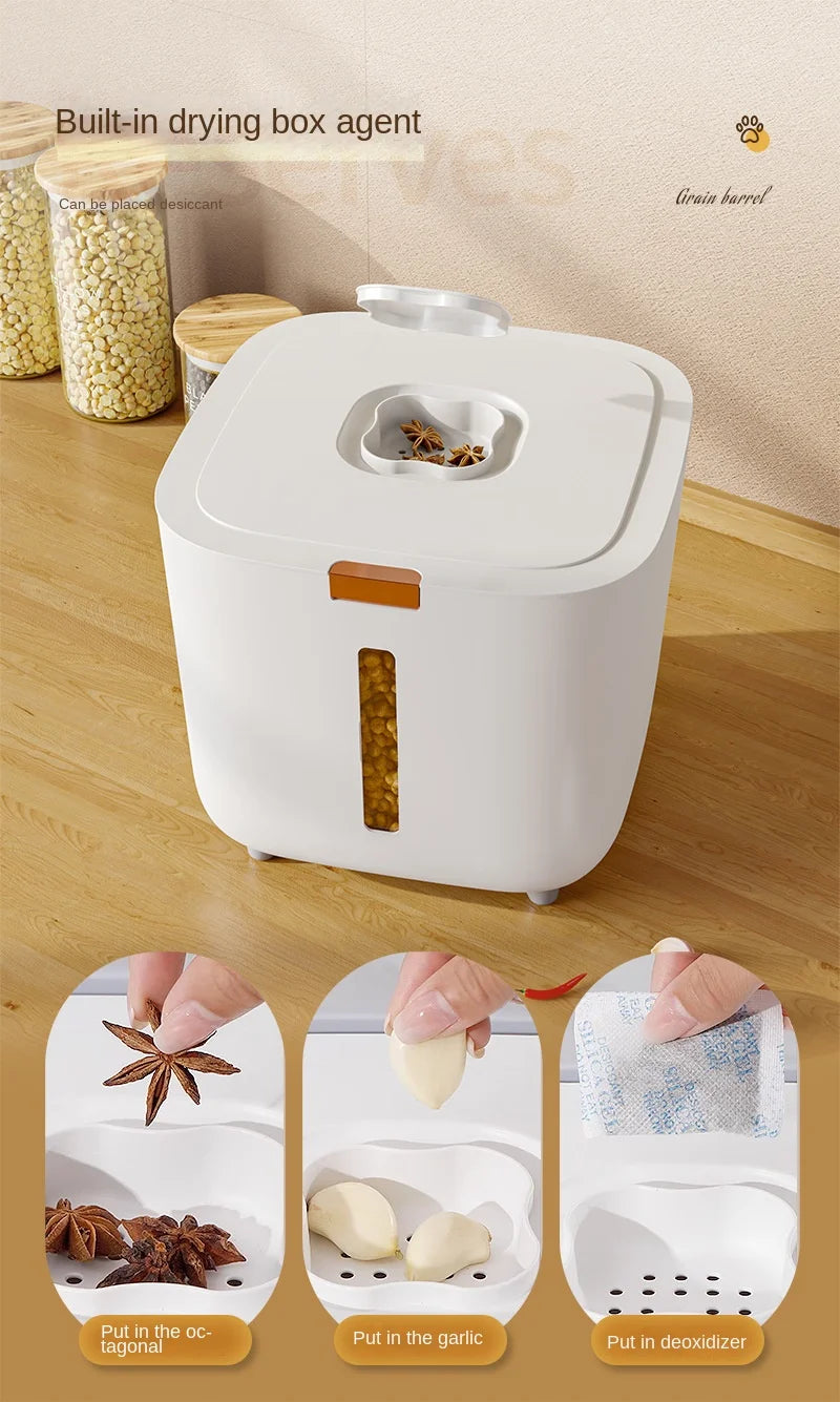 Large Pet Food Storage Barrel with Sealed Moisture-Proof Design