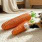 Carrot Sisal Cat Toy with Sound for Scratching and Chewing