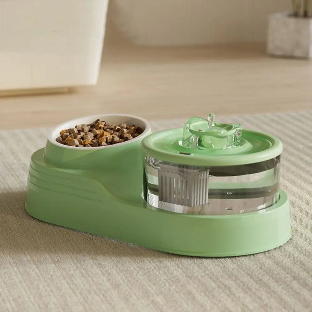 USB 2-in-1 Pet Water Fountain with Filter and Quiet Pump