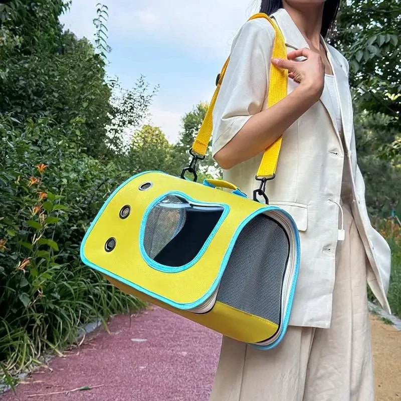 Foldable Breathable Pet Carrier Shoulder Bag for Cats Dogs