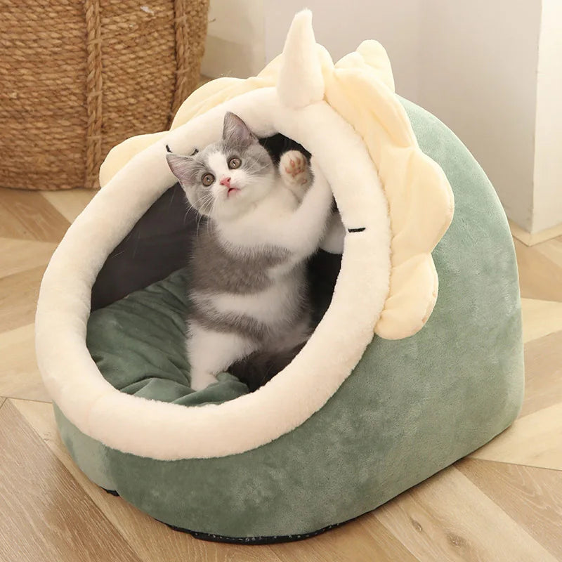 Self-Warming Foldable Pet Tent Bed for Cats and Small Dogs