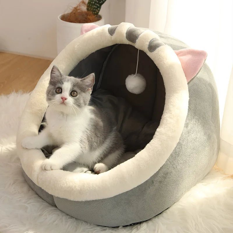 Self-Warming Foldable Pet Tent Bed for Cats and Small Dogs
