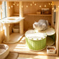 S-Shaped Double-Layer Felt Cat Tunnel with Cozy Donut Nest