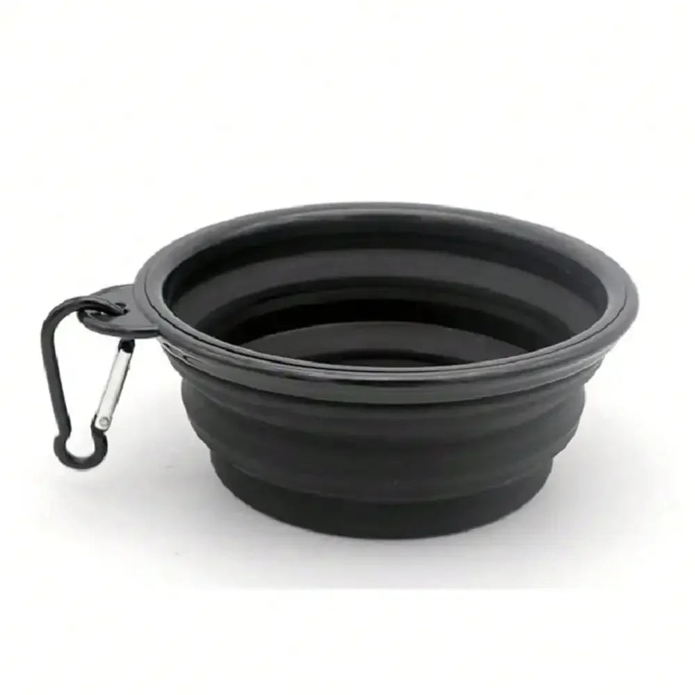 2-in-1 Folding Silicone Pet Feeder Bowl for Travel