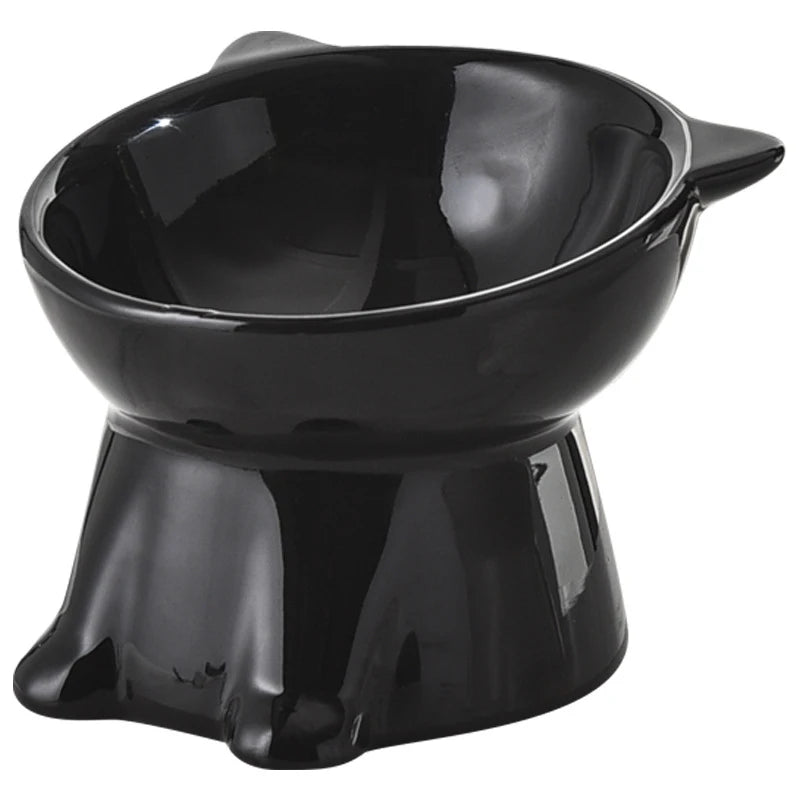 Black White Universal Pet Bowl for Cats and Dogs