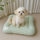 Soft Plaid Dog Bed Pad with Warm Breathable Cushion