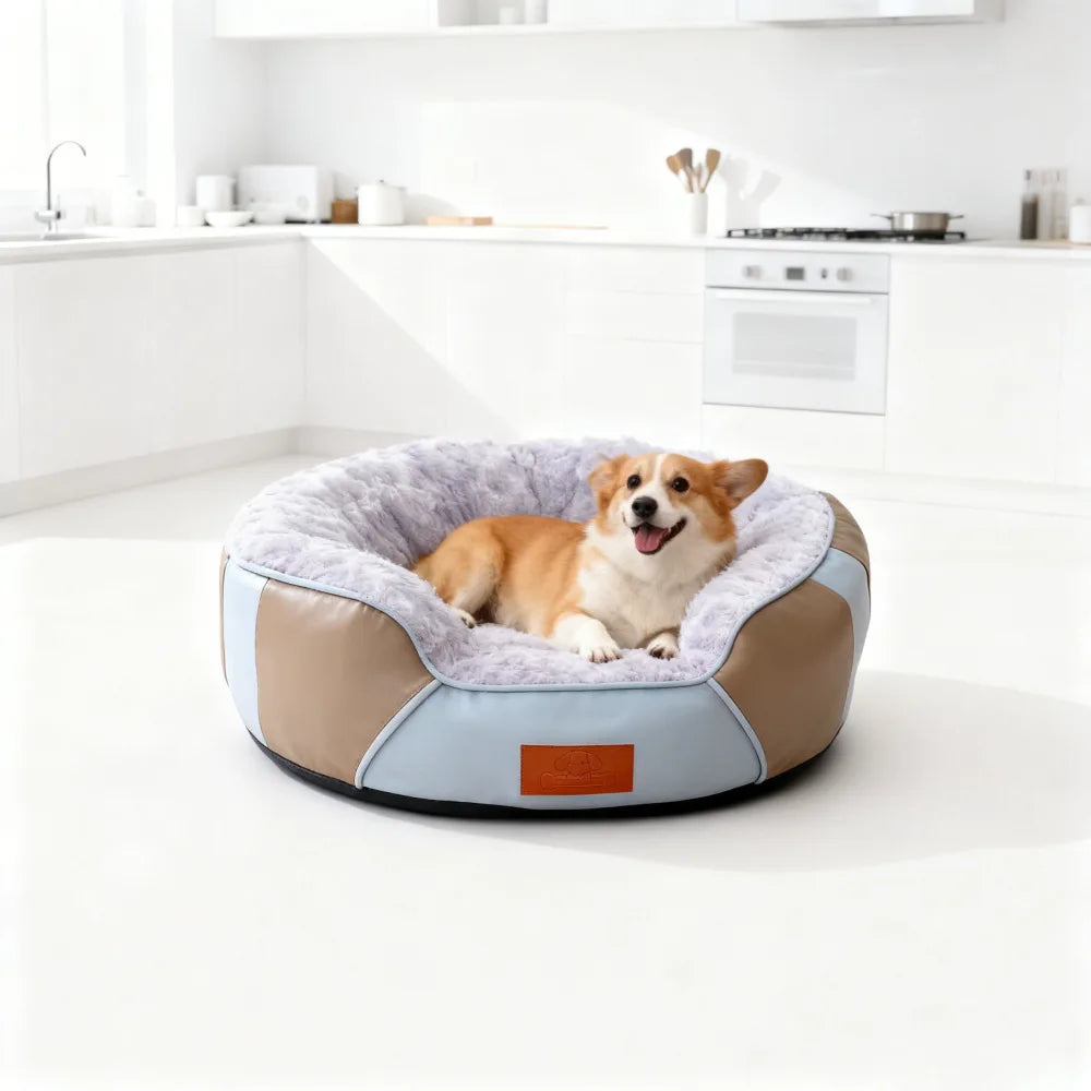 Thick Insulated Leather Pet Bed Mat for Cats and Dogs