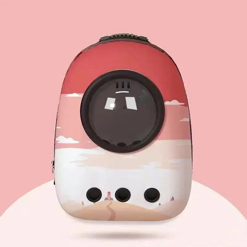 Transparent Space Capsule Pet Backpack for Small Dogs Cats