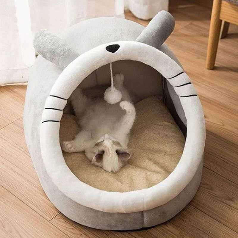 Self-Warming Foldable Pet Tent Bed for Cats and Small Dogs