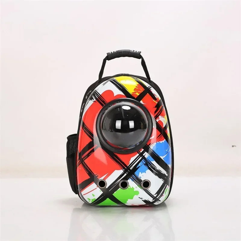 Transparent Space Capsule Pet Backpack for Small Dogs Cats