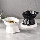 Black White Universal Pet Bowl for Cats and Dogs