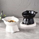 Black White Universal Pet Bowl for Cats and Dogs
