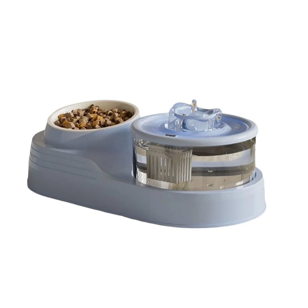 USB 2-in-1 Pet Water Fountain with Filter and Quiet Pump